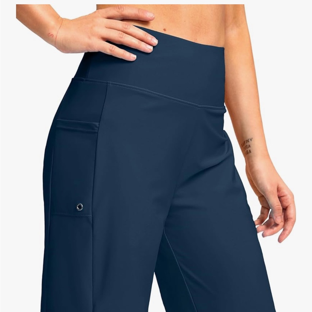 Women's Navy High-Waisted swim shorts